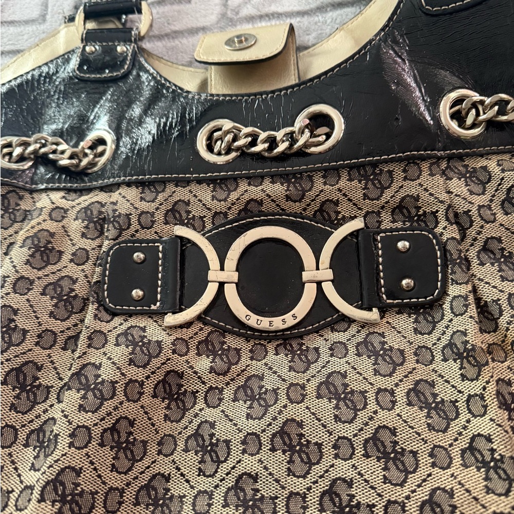 GUESS Black and Tan Women's Bag